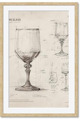 Picture of Sketch of a Wine Glass